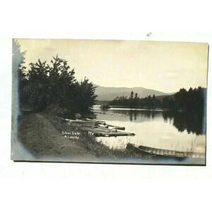 Vtg 1907 Silver lake K.I Works Factory (Silver Gel) Photo RPPC Postcard